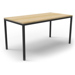 Rapidline Tall Drafting Table 1800Wx900Dx900mmH Black Frame Natural Oak Top