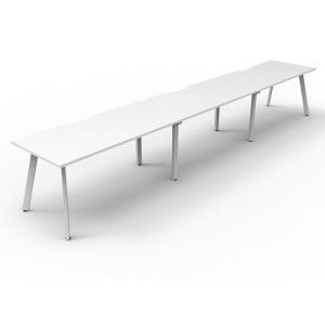 Eternity Workstation 3 Person No Screen 1800Wx750D White Top White Single Frame