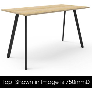 Eternity High Bar Table 1050Hx1800Wx900D Oak Top Black Frame