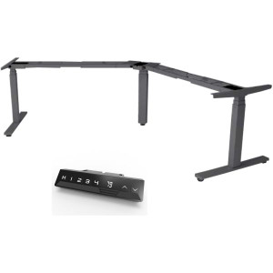 Infinity Electric Height Height Adjustable Desk Frame 3 Stage Leg 3 Motor Black