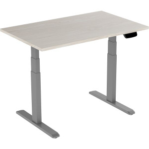Ergovida Sit-Stand Desk Straight Electric Grey Frame Lightwood 1500 x 750mm Top