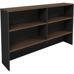 OM Premiere Overhead Hutch 1800W x 325D x 1080mmH Regal Walnut and Charcoal