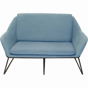 CARDINAL LOUNGE CHAIR 2 SEATER 1335 (W) x 690 (D) x 890mm (H) LIGHT BLUE