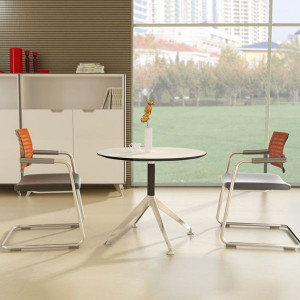 POTENZA MEETING TABLE D 900 x H 750mm Matte White