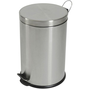 Compass Stainless Steel Round Pedal Bin 20L, Each
