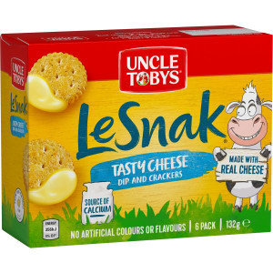 Uncle Toby's Le Snak Tasty Cheese 132g 6 Pack 132g