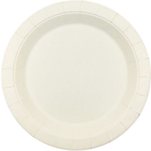 Earth Eco Round Paper Plate White 230mm Bulk Pack of 1000