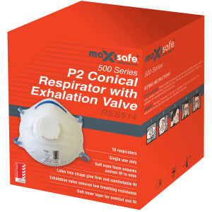 P2 Valved Conical Respirator Box of 10 Masks