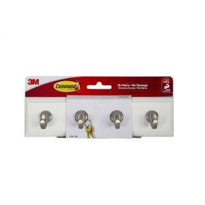 Command Quartz Key Rail HOM18Q White