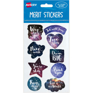 Avery Merit Stickers 36 Labels Cosmos Assorted