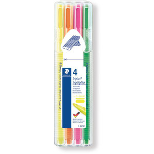 Staedtler 362 Triplus Textsurfer Highlighters Wallet of 4 Assorted Colours