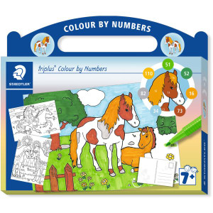 Staedtler 34 Triplus Colour By Numbers - Horses