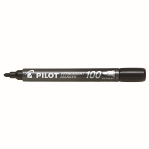 STUDENT PERMANENT MARKER SCA-100-B Black Bullet Point P1