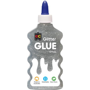 EC Glitter Glue 177ml Silver *** While Stocks Last ***