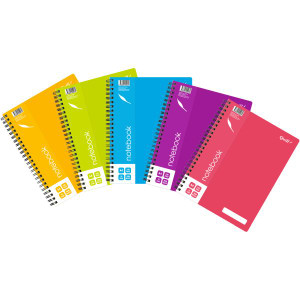Quill Shades Notebook 70gsm PP A4 240 Pages - Assorted (10491A)