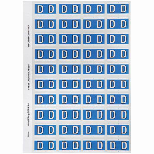 Avery Alphabet Coding Label D Side Tab 25x42mm Blue Pack of 240