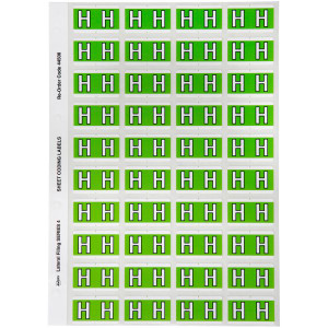 Avery Alphabet Coding Label H Side Tab 25x42mm L Green Pack of 240