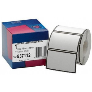 AVERY ADDRESS LABELS BLACK BORDER 78 X 48MM ROLL 500