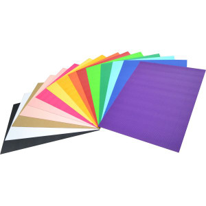 RAINBOW CORRUGATED BOARD 500X700MM ASSORTED 180GSM 15 SHEETS