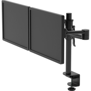 PLUTO DUAL MONITOR ARM BLACK P-QD-B
