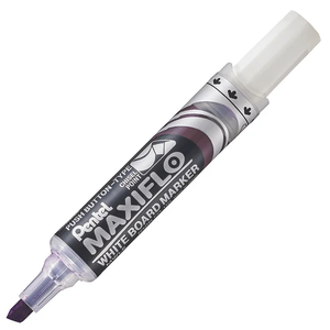 Pentel MWL6 Maxiflo Whiteboard Marker Chisel Point 3.0-7.0mm Purple, Each