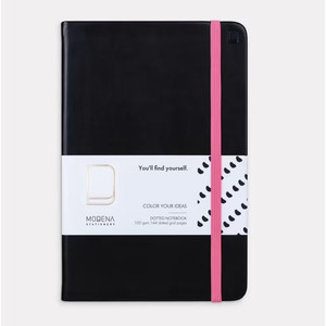 MODENA RECHARGE A5 JOURNAL Refillable with Strap Black