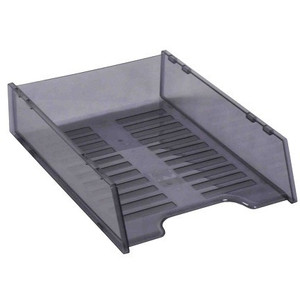 ITALPLAST A4 "Multi Fit" Document Tray - Tinted Grey, Each