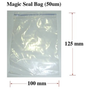 MAGIC SEAL RESEALABLE BAGS (4 X 5") 100MM X 125MM 50UM BX1000