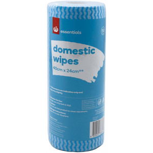 SHINE DOMESTIC WIPES SUPER ABSORBENT ANTI-BACTERIAL 40CM X 24CM 50PACK