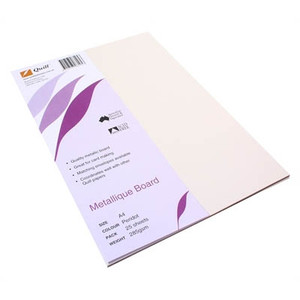 Quill Metallique Board 285gsm A4 - Peridot, Pack of 25 (06105)