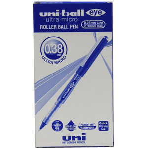 UNIBALL 'EYE' UB150 ROLLERBALL 0.38MM BLUE (Pack of 12)