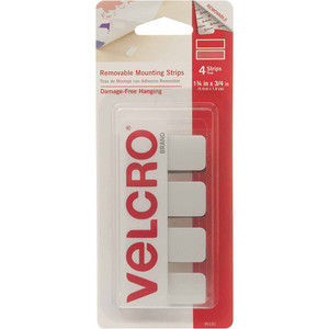 VELCRO BRAND REMOVABLE MOUNTING STRIPS 44 X 19MM PACK 4