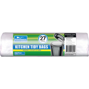PrimeSource Kitchen Bin Liners 27L White Pk1000 Rolls