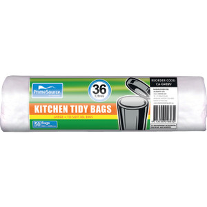 PrimeSource Kitchen Bin Liners White 36L Pk1000 Rolls