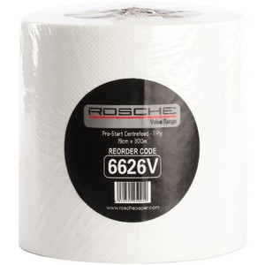 Rosche Classic Centrefeed Hand Towel 1 Ply Pre Start Sealed 190mm x 300m Carton of 4 ** See also MG-8202 **
