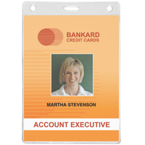 Flexible Card Holder Portrait Large Size Clear  96mm (W) x 146mm (H) Pack of 50