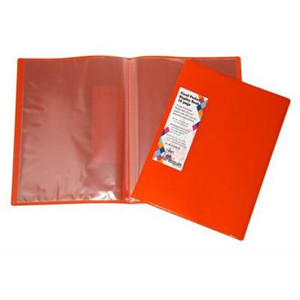 COLBY DISPLAY BOOK A4 253A-10 10 PAGE HARLEQUIN ORANGE