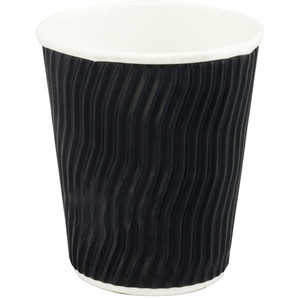 COFFEE CUP DUAL WALL COOL WAVE 8oz (235ml) (BLACK) C-HC0642 - Sleeve of 25