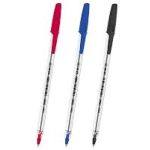 Deli Ballpoint Pens Medium 1.0mm 4 Black, 4 Blue and 2 Red (10 Pens)