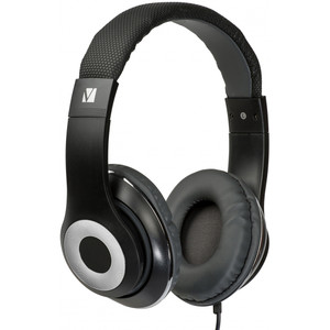 VERBATIM STEREO HEADPHONE CLASSIC BLACK with inline mic