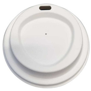 Lid Natural Fibre White Compostable for 80mm Coffee Cup Carton of 1000 (Suits FP-HC0642)