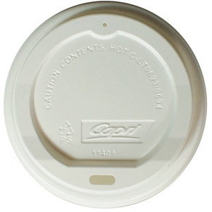 Lid Plastic To Suit 12 oz Hot Paper Cup White 92mm