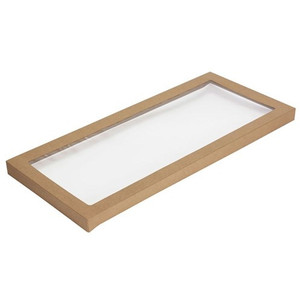 Lid Catering With Window To Suit Catering Tray Size 3 Kraft 562 x 255 x 30 mm Carton of 50