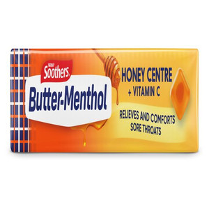 ALLENS BUTTER MENTHOL HONEY MEDICATED LOZENGES STICK 40GM (Carton of 36)