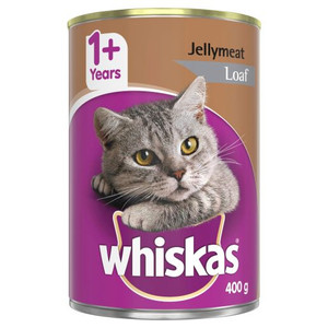 WHISKAS 1+ YEARS JELLYMEAT LOAF CAN 400GM