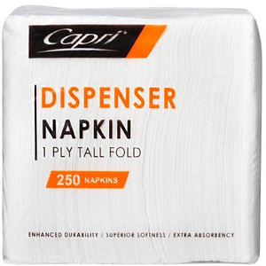 CAPRI NAPKIN DISPENSER WHITE 1PLY (EACH)