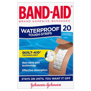 BANDAID TOUGH STRIPS WATERPROOF 20S