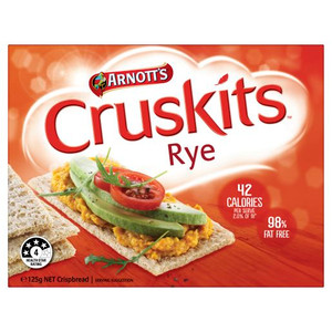 ARNOTTS CRUSKITS CRISPBREAD RYE 125GM