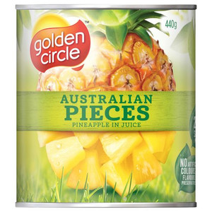 GOLDEN CIRCLE PINEAPPLE PIECES IN NATURAL JUICES 440GM