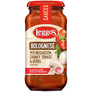 LEGGOS BOLOGNESE & MUSHROOM PASTA SAUCE 500GM